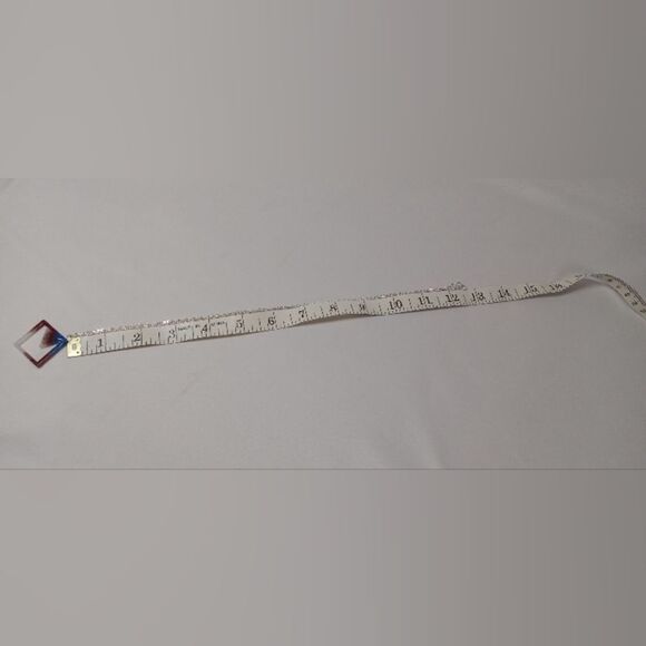 CLEARANCE- Red white and blue resin diamond and triangle necklace - Picture 6 of 6